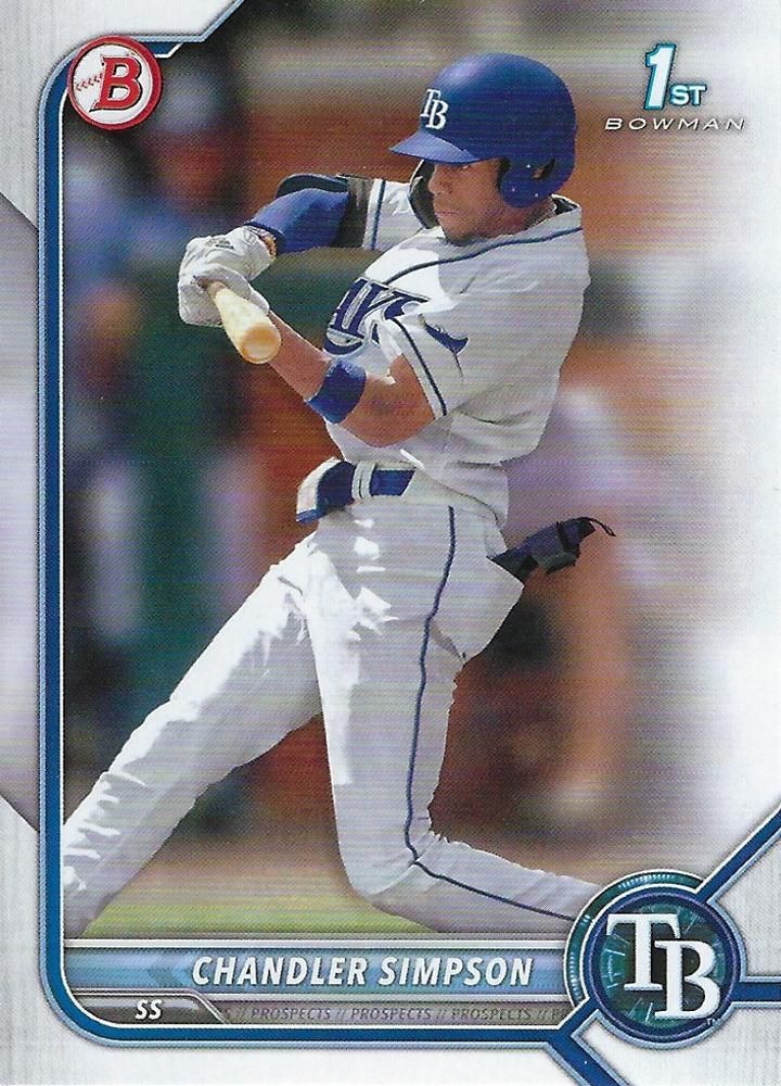 2022 Bowman Draft #BD-26 - Chandler Simpson FBC - Tampa Bay Rays