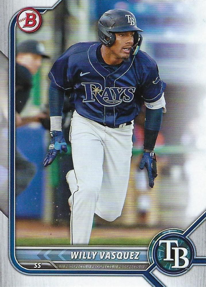 2022 Bowman Draft #BD-40 - Willy Vasquez - Tampa Bay Rays