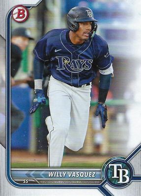 2022 Bowman Draft #BD-40 - Willy Vasquez - Tampa Bay Rays