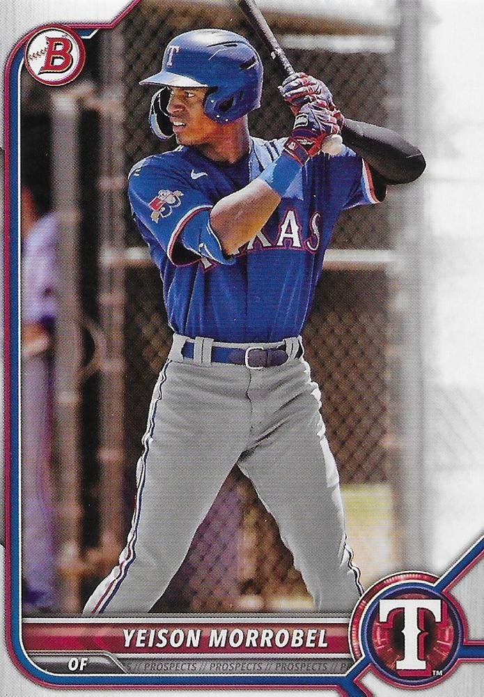 2022 Bowman Draft #BD-58 - Yeison Morrobel - Texas Rangers