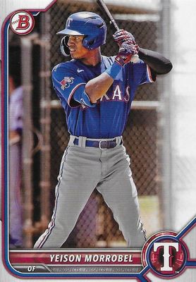 2022 Bowman Draft #BD-58 - Yeison Morrobel - Texas Rangers
