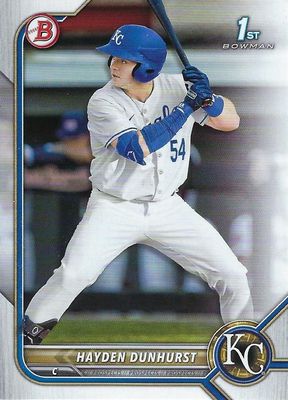 2022 Bowman Draft #BD-44 - Hayden Dunhurst FBC - Kansas City Royals