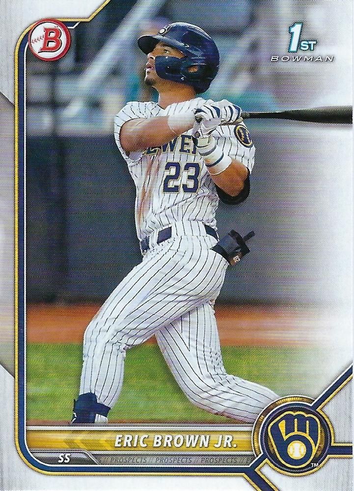 2022 Bowman Draft #BD-48 - Eric Brown Jr. FBC - Milwaukee Brewers