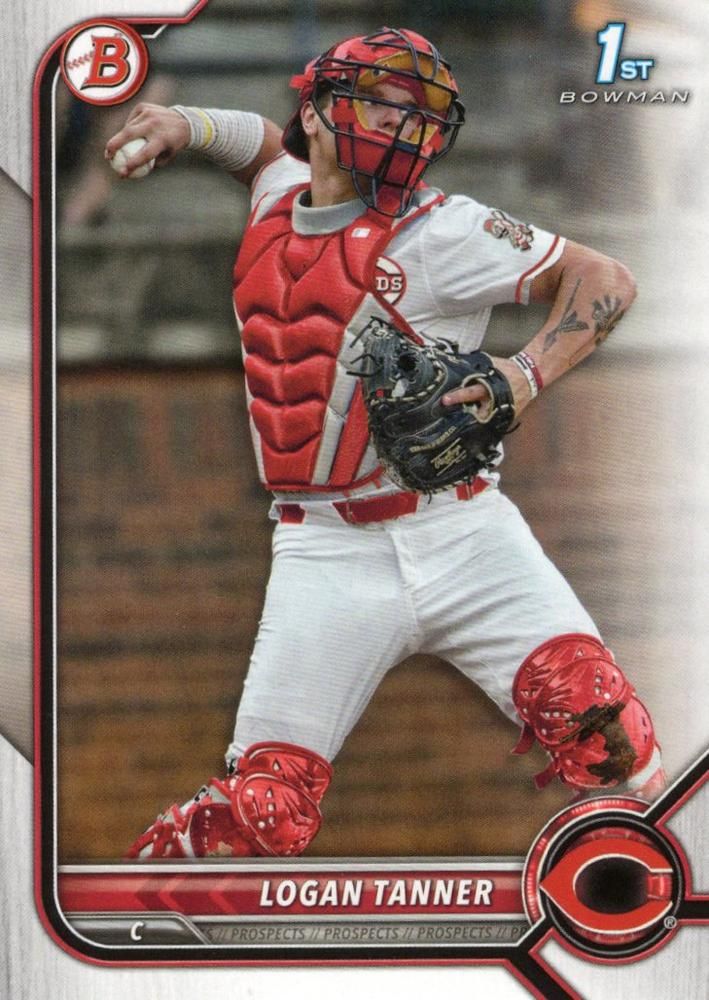 2022 Bowman Draft #BD-55 - Logan Tanner FBC - Cincinnati Reds