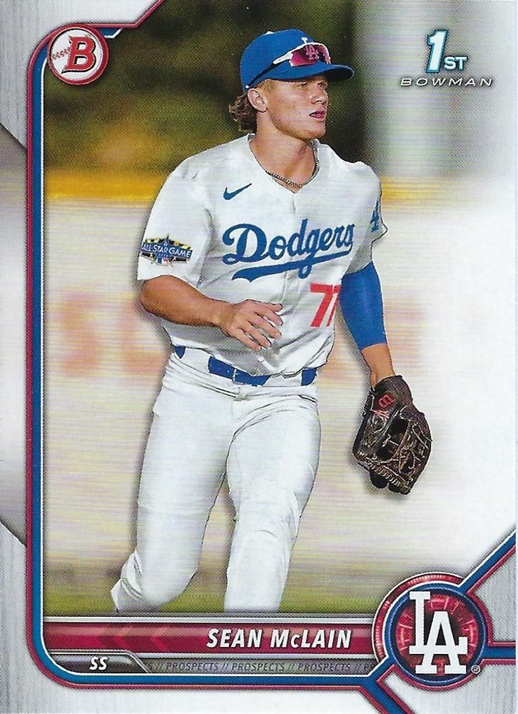 2022 Bowman Draft #BD-50 - Sean McLain FBC - Los Angeles Dodgers