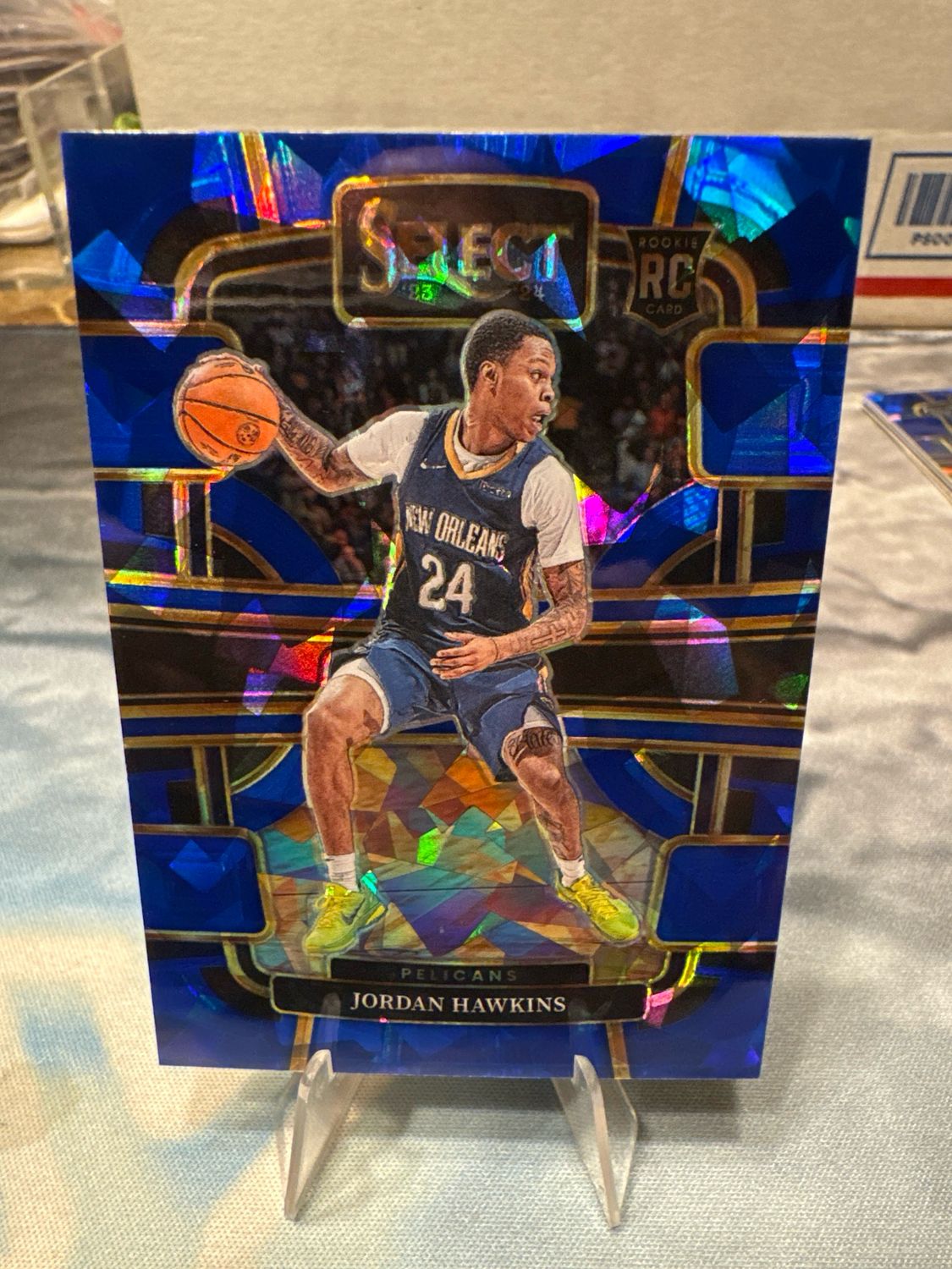 23-24 Select Basketball Jordan Hawkins RC Cracked Ice Prizm New Orleans Pelicans