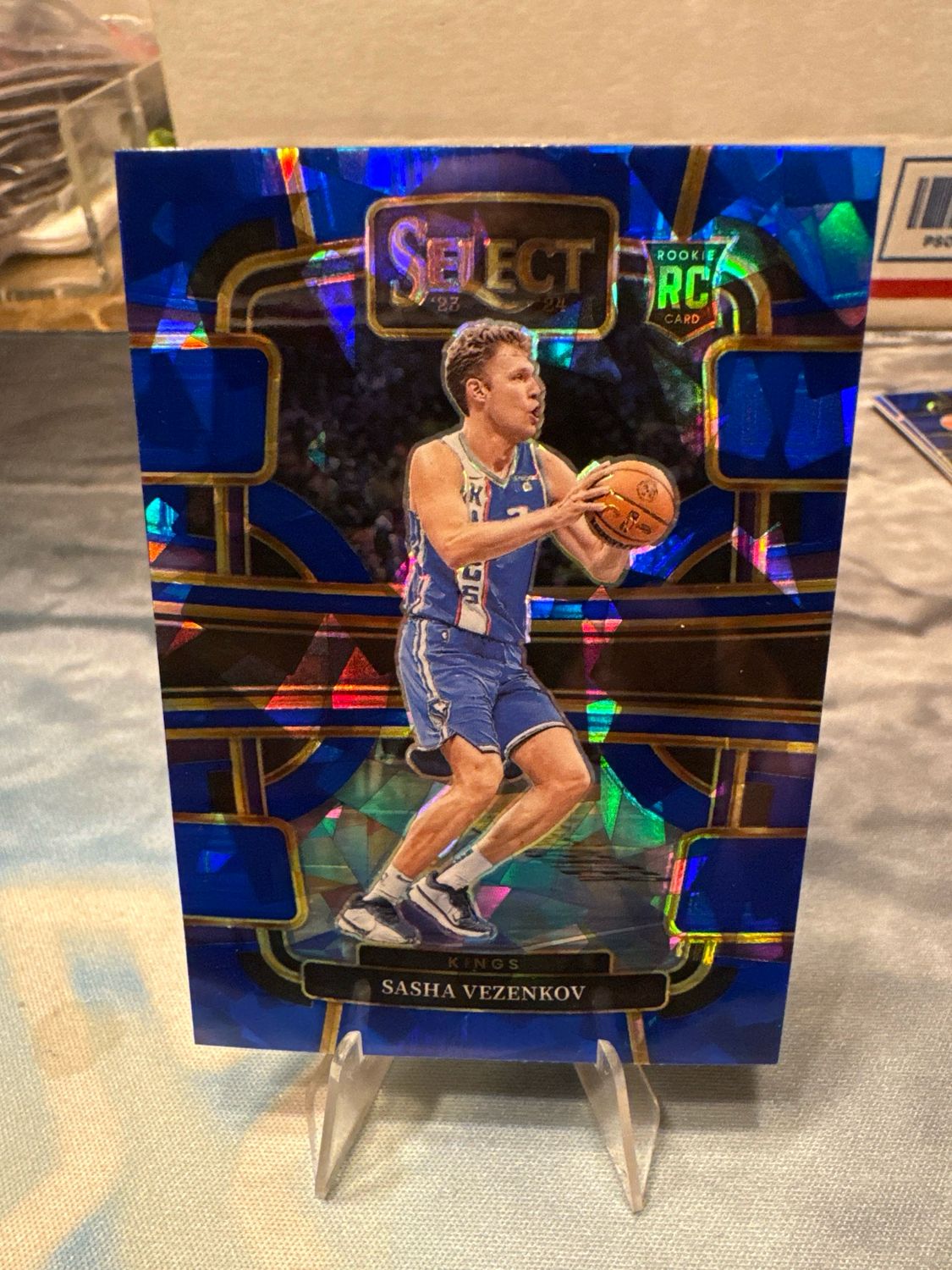 23-24 Select Basketball Sasha Vezenkov RC Cracked Ice Sacramento Kings
