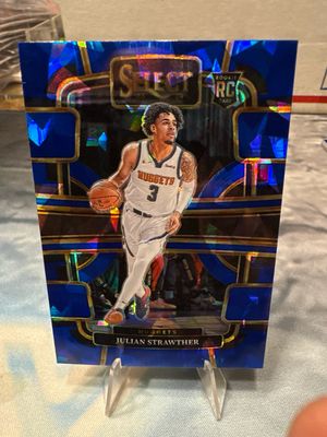 23-24 Select Basketball Julian Strawther RC Cracked Ice Denver Nuggets