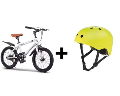 kinderfiets met zijwieltjes 	•	16 inch kinderfiets 	•	jongensfiets met helm 	•	kinderfiets met veiligheidshelm 	•	fiets met zijwielen en helm 	•	fiets voor 4 tot 7 jaar 	•	veilige kinderfiets set 	•	b