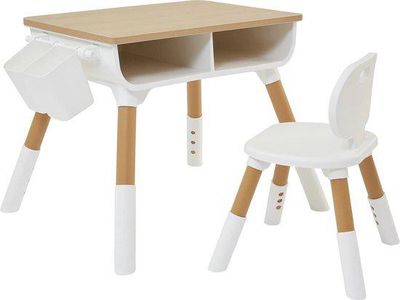 Kinderstoeltje met tafel ,Tafel en stoel voor peuter ,Verstelbare kinderset ,Speeltafel kind ,Opbergvak tafel kinderen ,Ergonomisch kindermeubilair ,Multifunctionele kindertafel ,Leerstoel