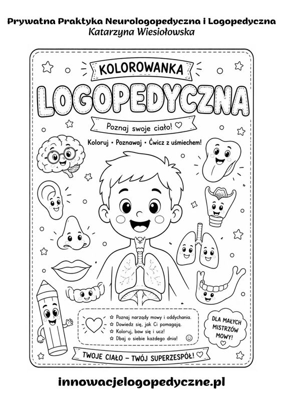 Kolorowanka logopedyczna z opisami (wersja PDF)