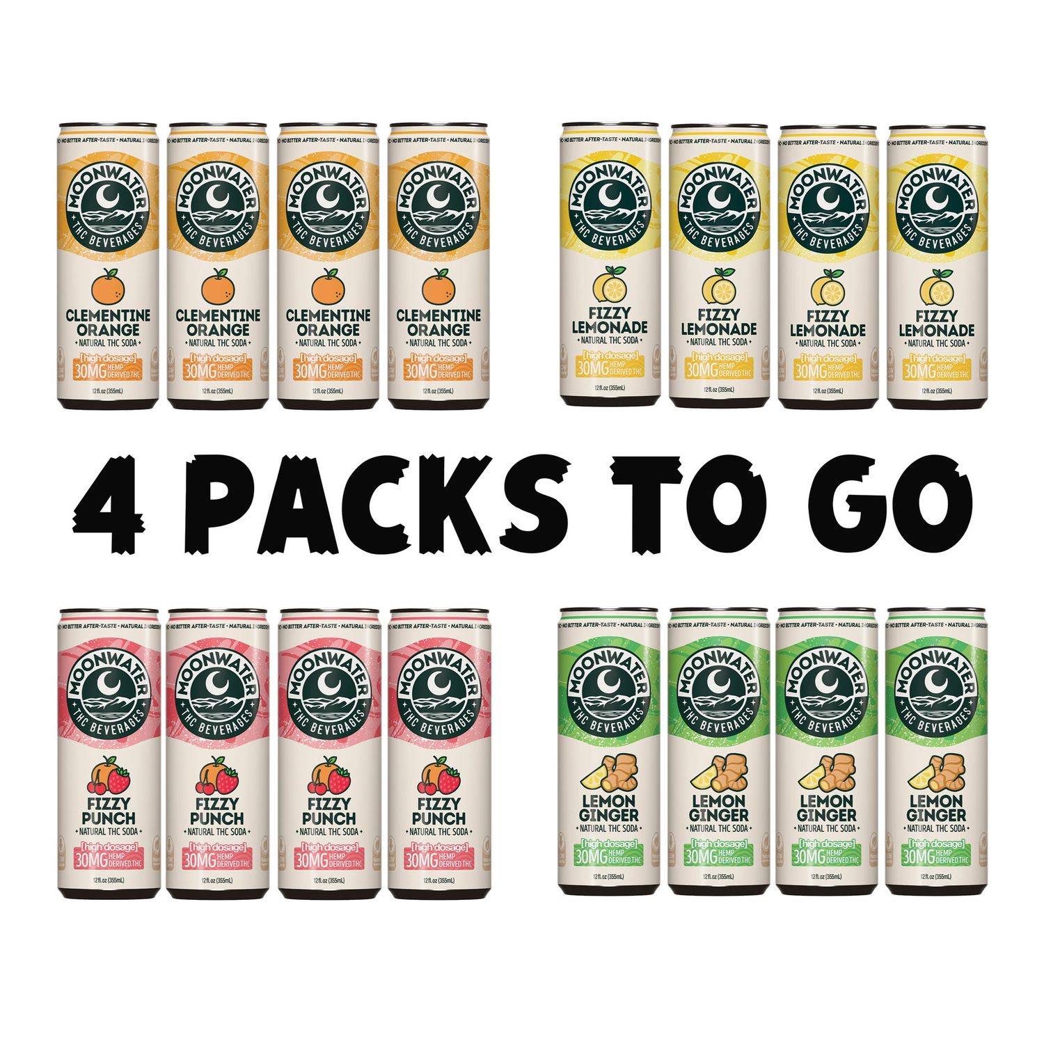 Moonwater Beverages 4 pack