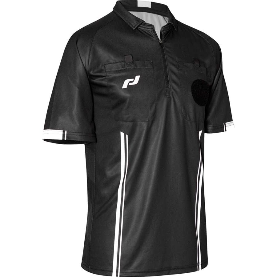 ELITE REFEREE JERSEY SS, Color: BLACK, Size: YL