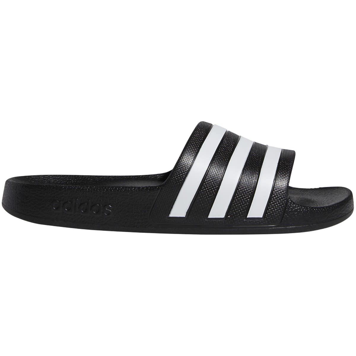 ADILETTE AQUA SANDALS (BLACK/WHITE)