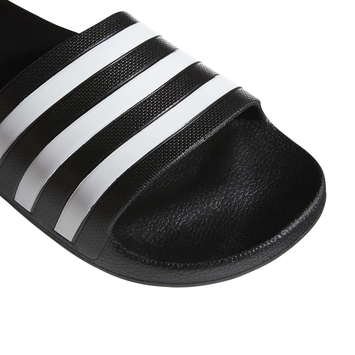 ADILETTE AQUA SANDALS (BLACK/WHITE)