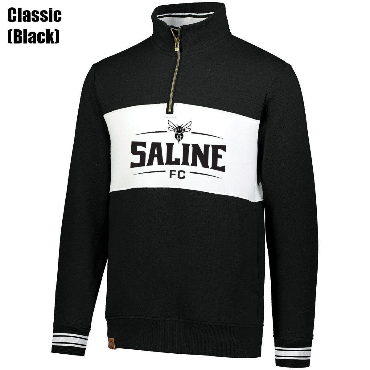 IVY LEAGUE PULLOVER 1/4 ZIP (SALINE) (BLACK/WHITE)