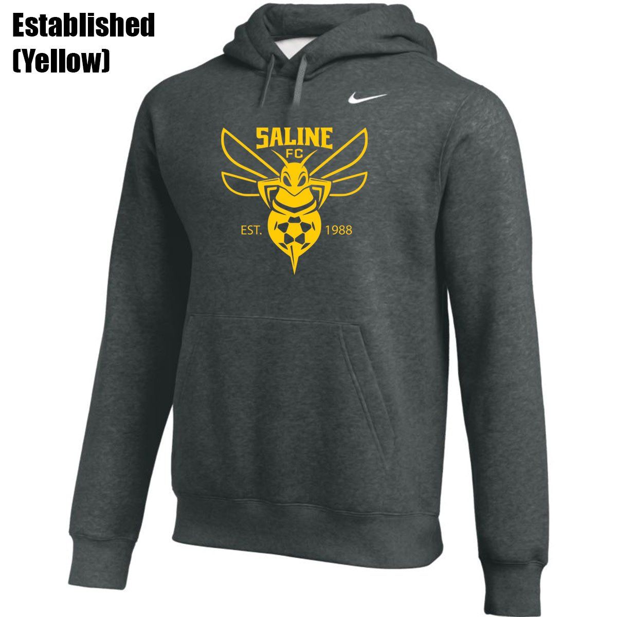 CLUB HOODIE YOUTH (SALINE) (DARK GRAY)