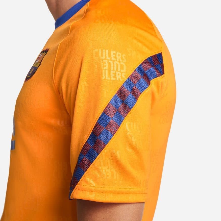 FC BARCELONA 21/22 PREMATCH JERSEY (ORANGE/BLUE)