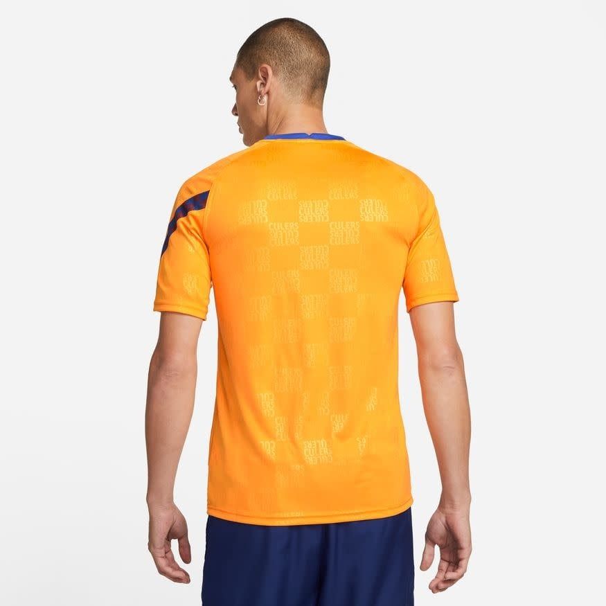 FC BARCELONA 21/22 PREMATCH JERSEY (ORANGE/BLUE)