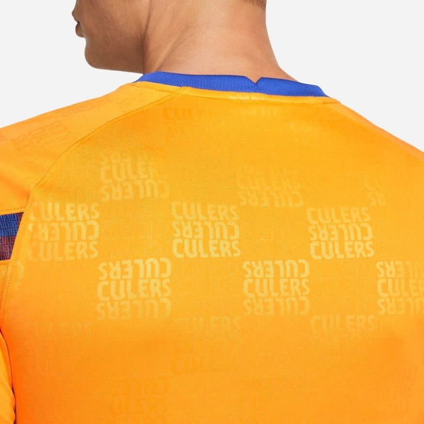 FC BARCELONA 21/22 PREMATCH JERSEY (ORANGE/BLUE)