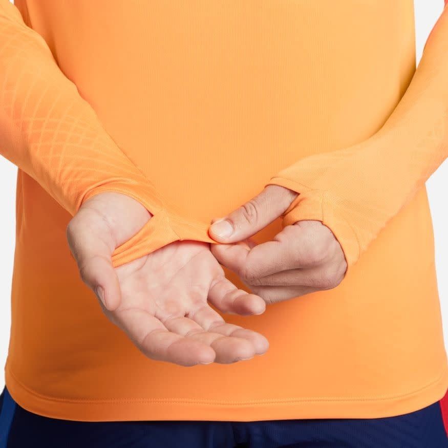 FC BARCELONA 21/22 STRIKE DRILL TOP 1/4 ZIP (ORANGE/BLUE)