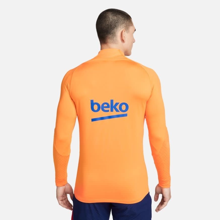 FC BARCELONA 21/22 STRIKE DRILL TOP 1/4 ZIP (ORANGE/BLUE)