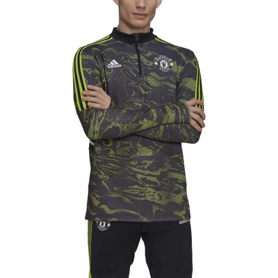 MANCHESTER UNITED 22/23 CONDIVO 22 TRAINING TOP (BLACK/LIME)