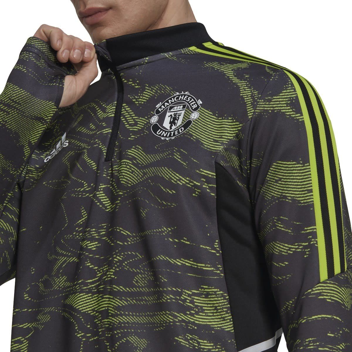 MANCHESTER UNITED 22/23 CONDIVO 22 TRAINING TOP (BLACK/LIME)