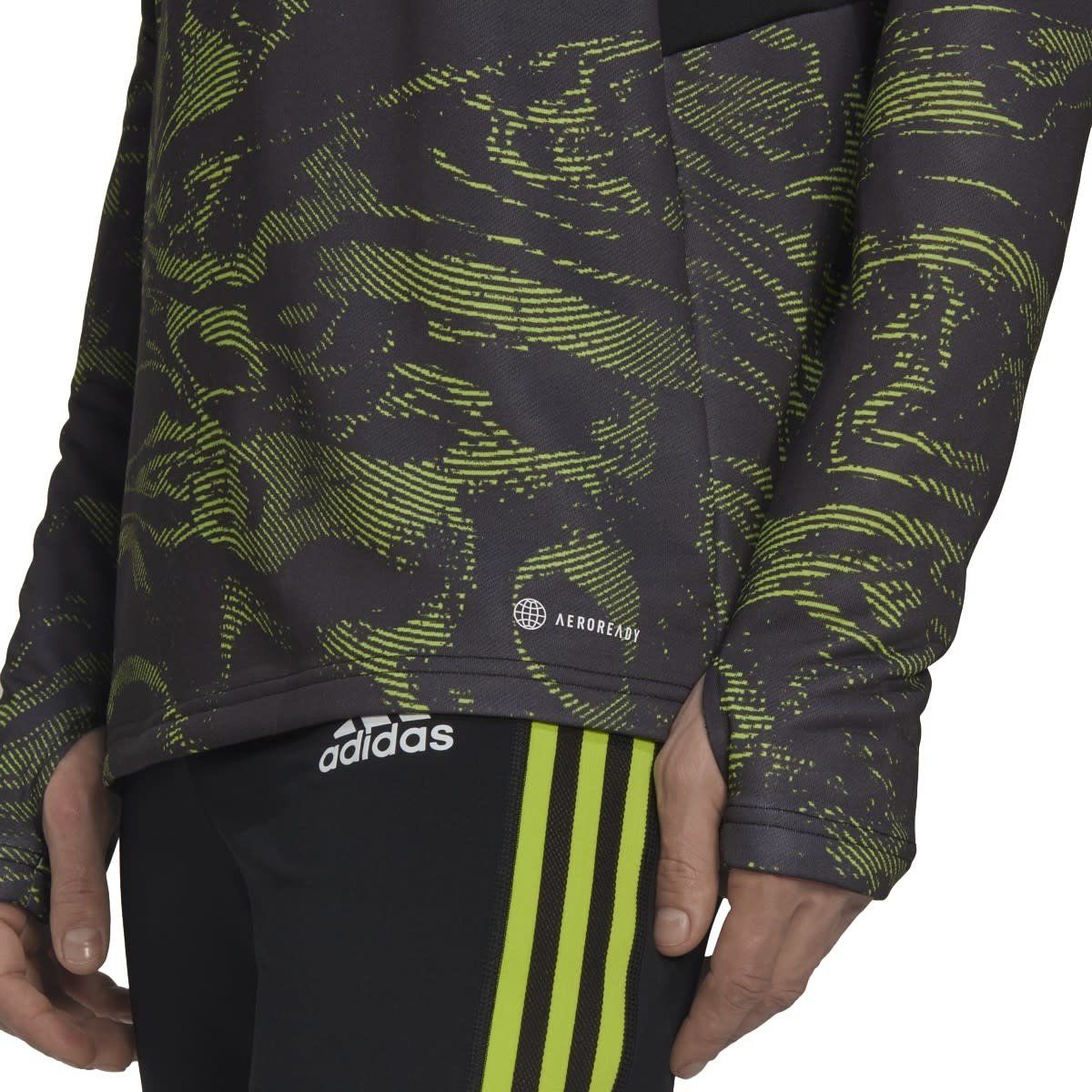 MANCHESTER UNITED 22/23 CONDIVO 22 TRAINING TOP (BLACK/LIME)