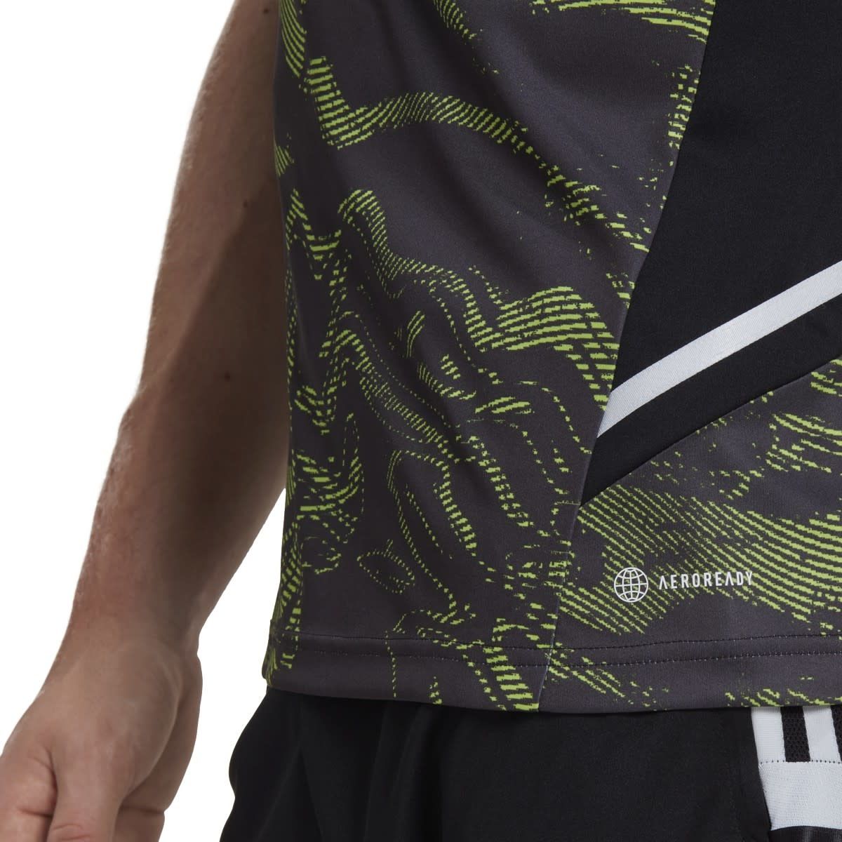 MANCHESTER UNITED 22/23 CONDIVO 22 TRAINING JERSEY (BLACK/LIME)