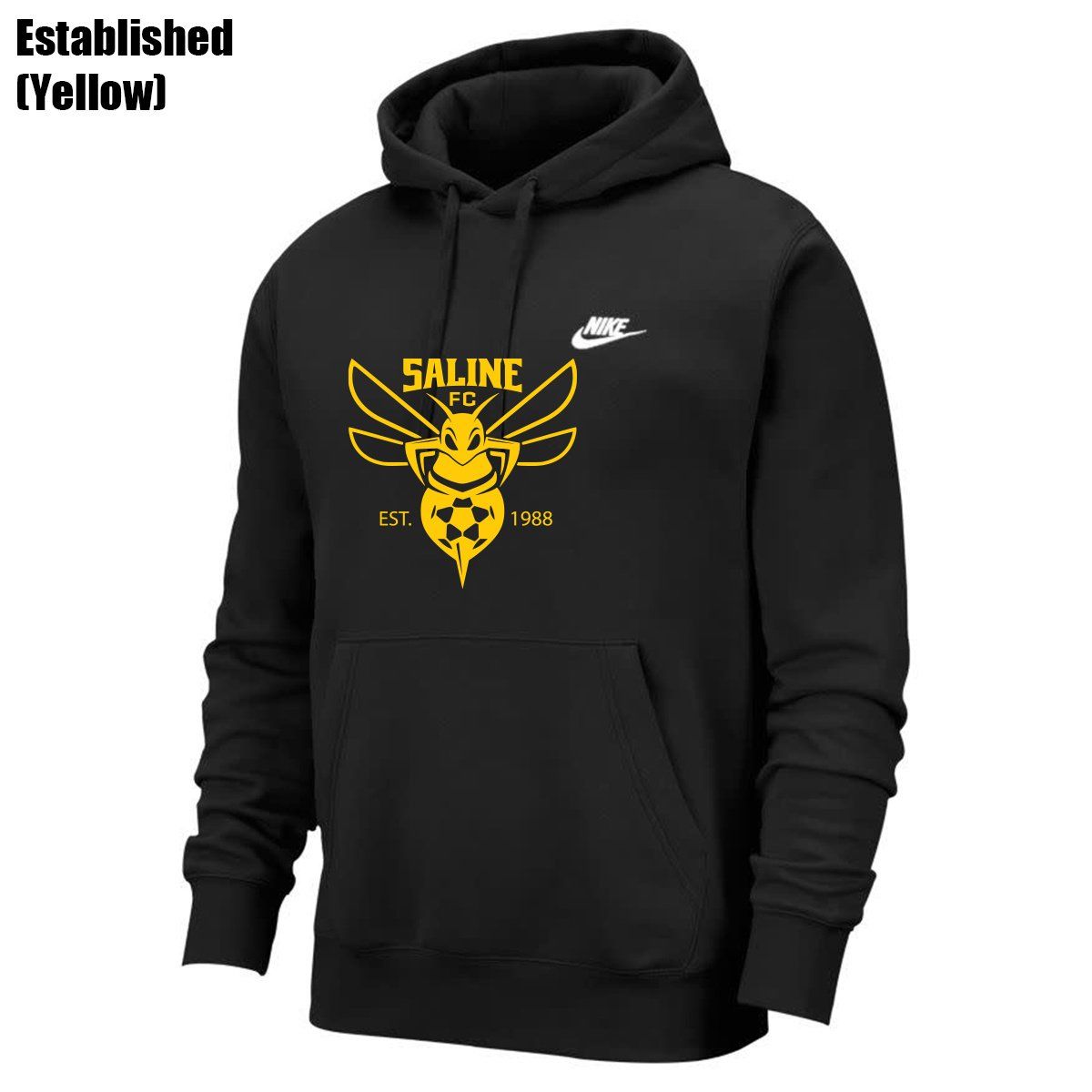CLUB HOODIE YOUTH (SALINE) (BLACK)