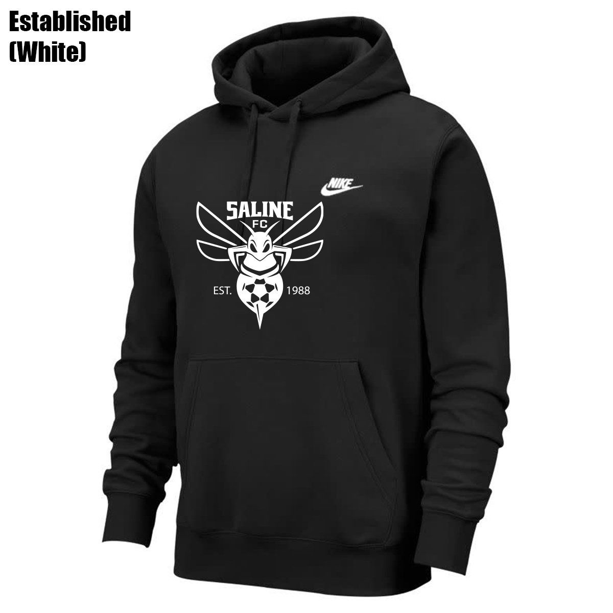 SPORTSWEAR CLUB HOODIE FLEECE (SALINE) (BLACK)