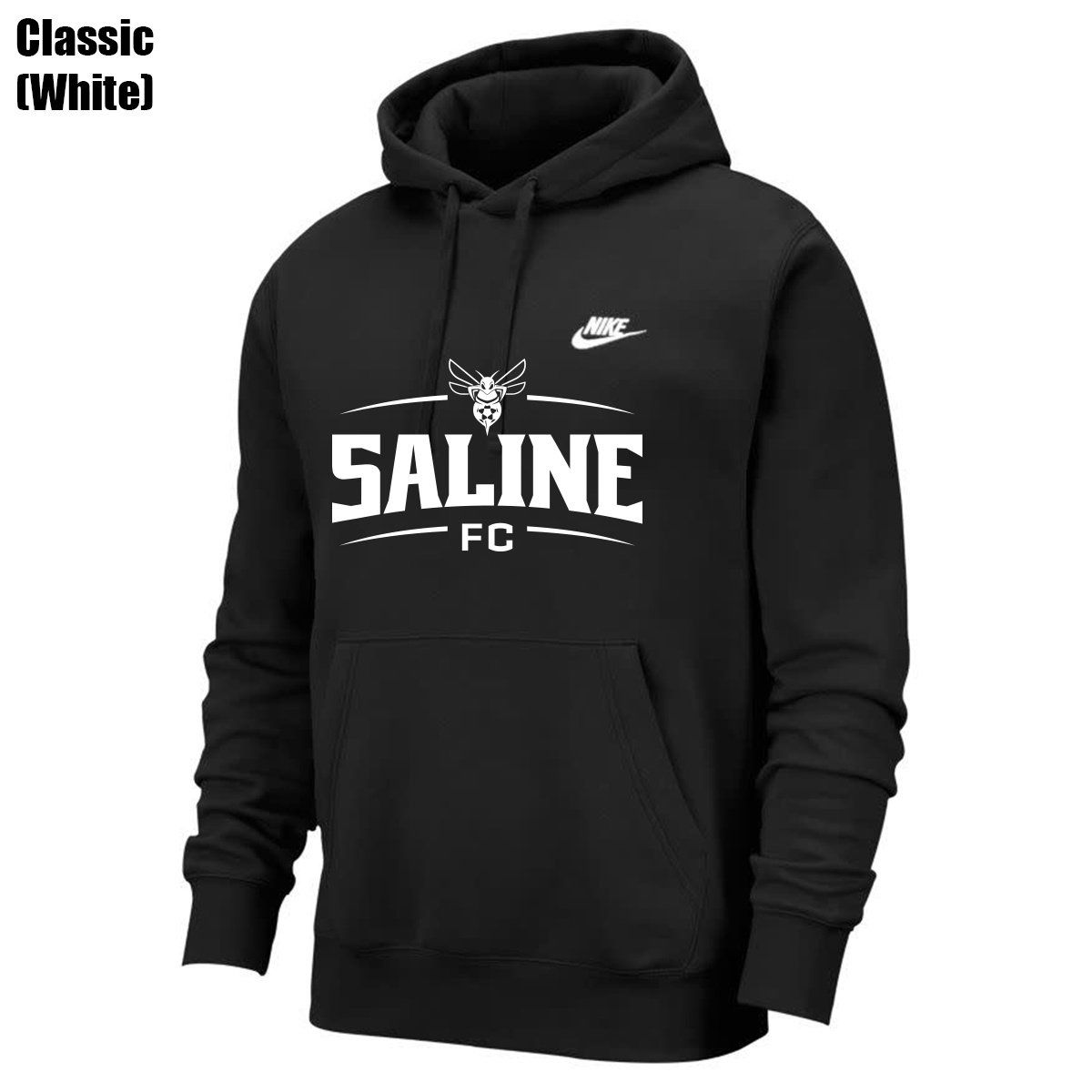 SPORTSWEAR CLUB HOODIE FLEECE (SALINE) (BLACK)