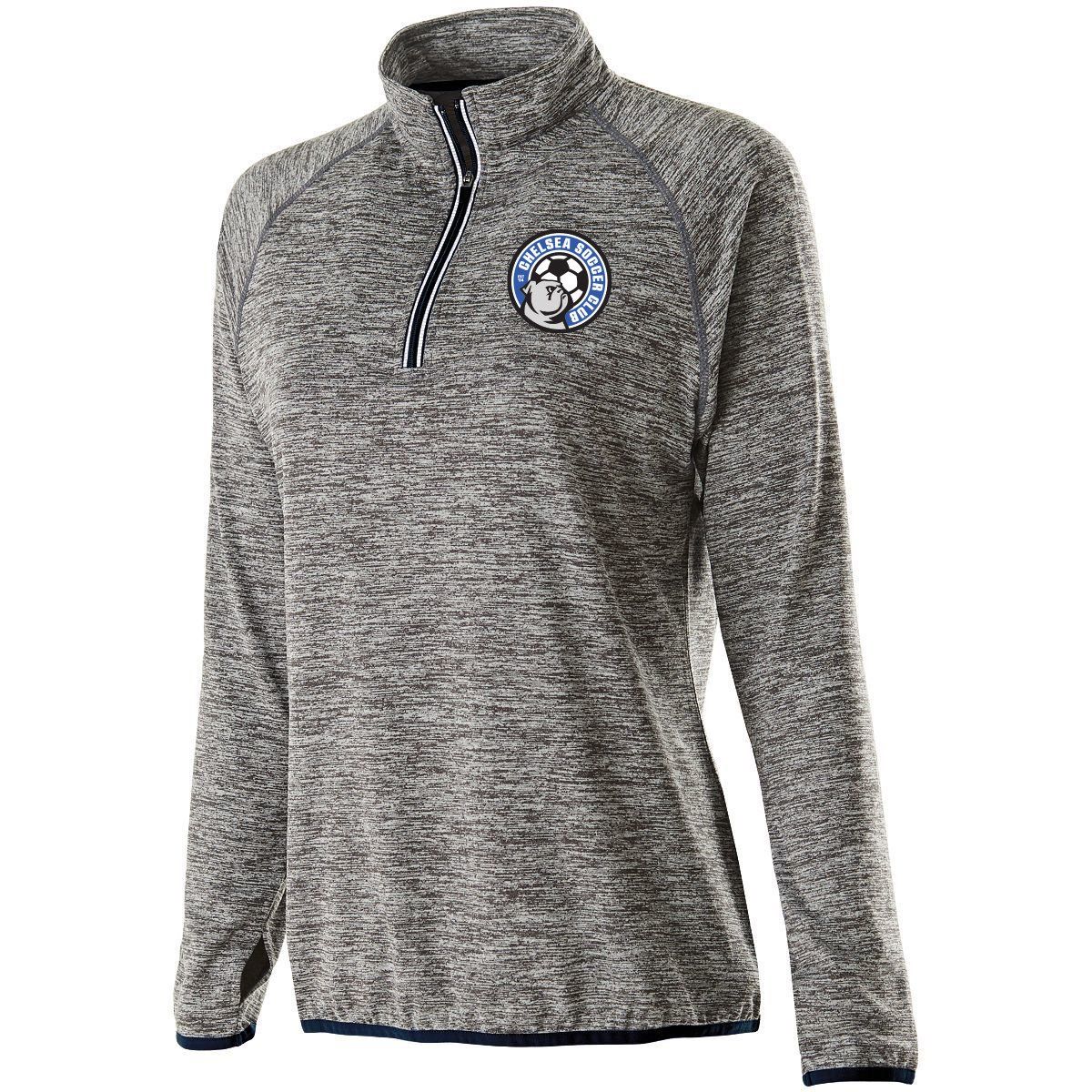 FORCE TRAINING 1/4 ZIP TOP WOMEN (CHELSEA) (GRAY/NAVY)