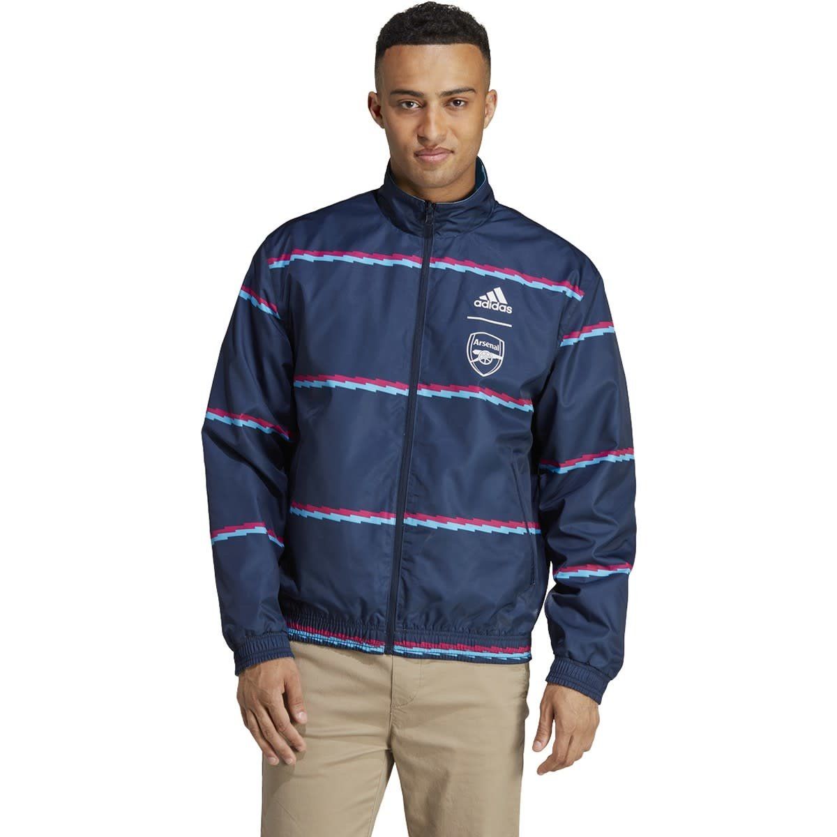 ARSENAL 22/23 REVERSIBLE ANTHEM JACKET (NAVY/SKY)