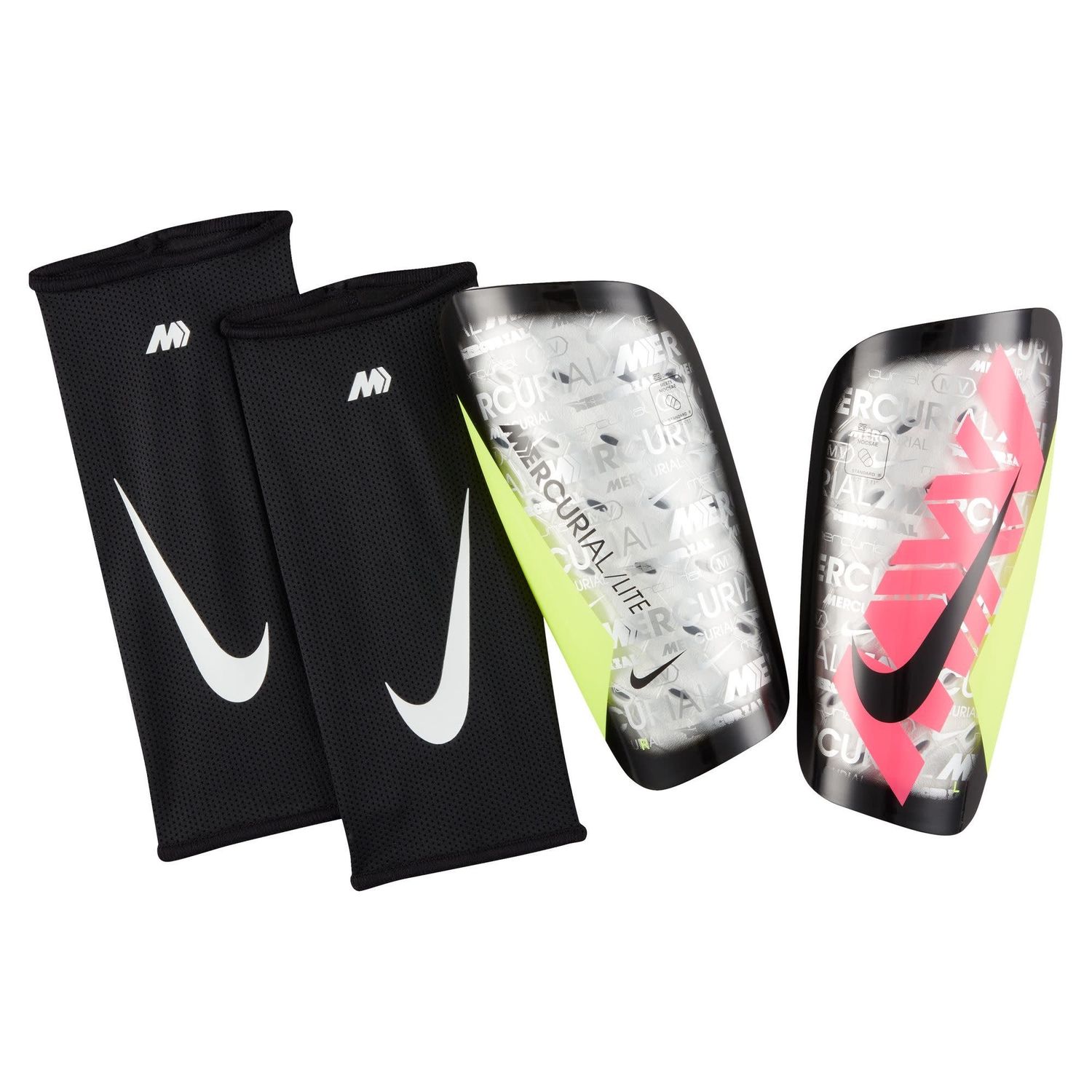 MERCURIAL LITE GUARD 25 (WHITE/PINK/VOLT)
