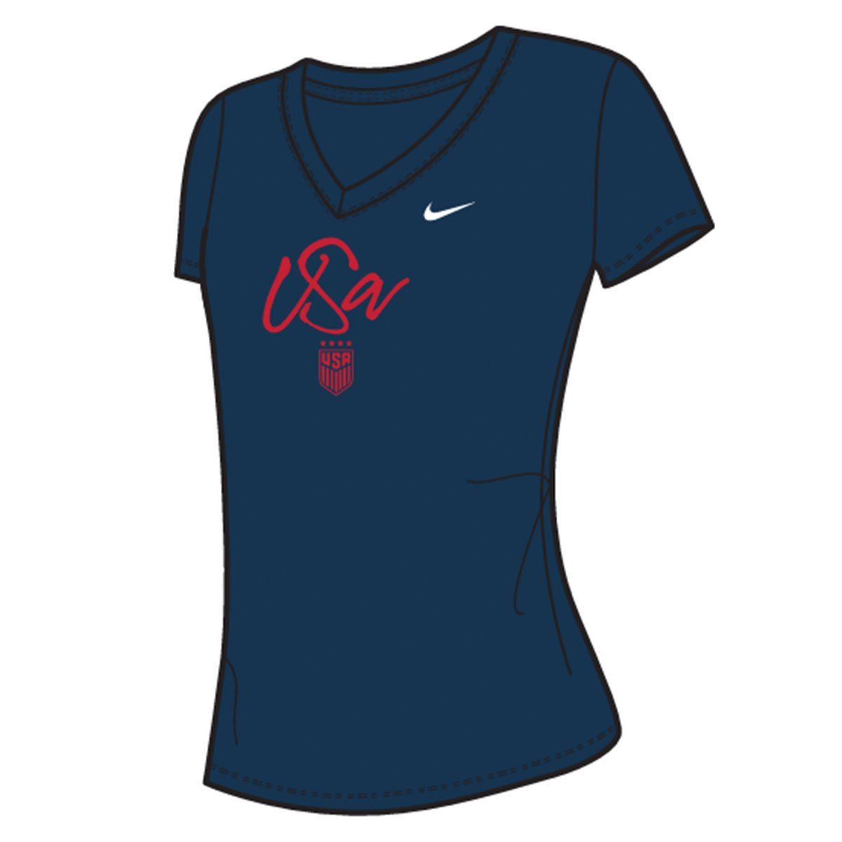 USA 2023 USWNT LEGEND SS TEE YOUTH/GIRLS (NAVY)