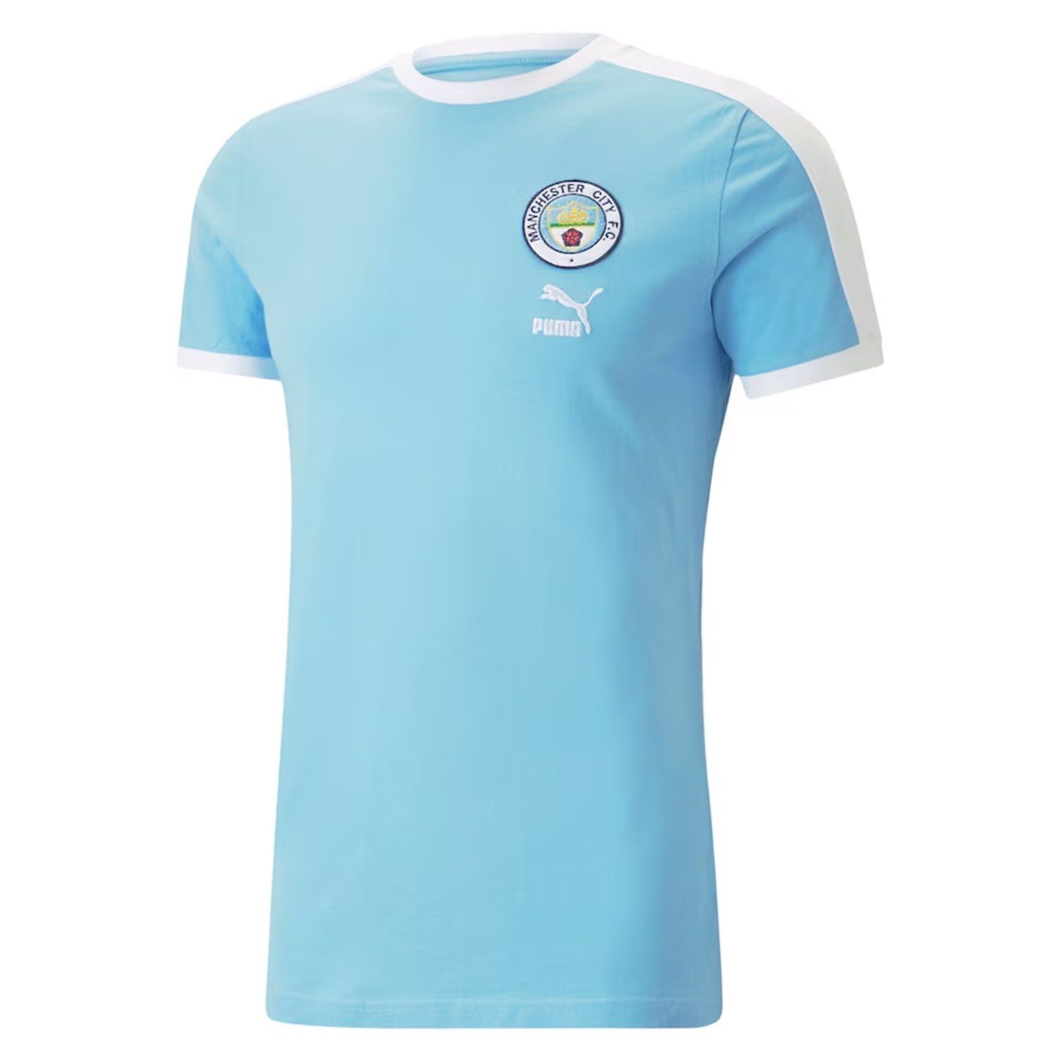 MANCHESTER CITY 22/23 FTBLHERITAGE T7 CHAMP TEE (BLUE/WHITE)