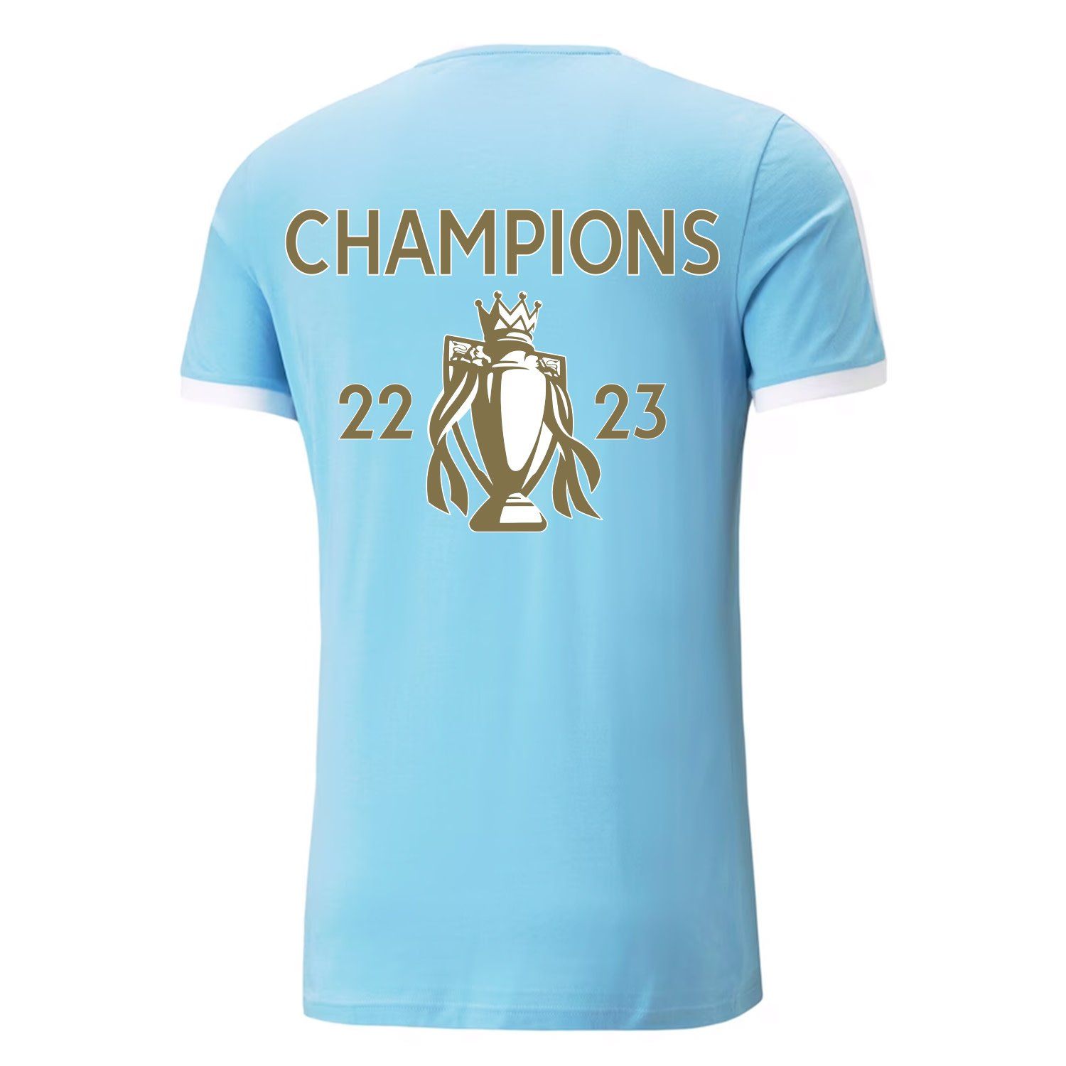 MANCHESTER CITY 22/23 FTBLHERITAGE T7 CHAMP TEE (BLUE/WHITE)
