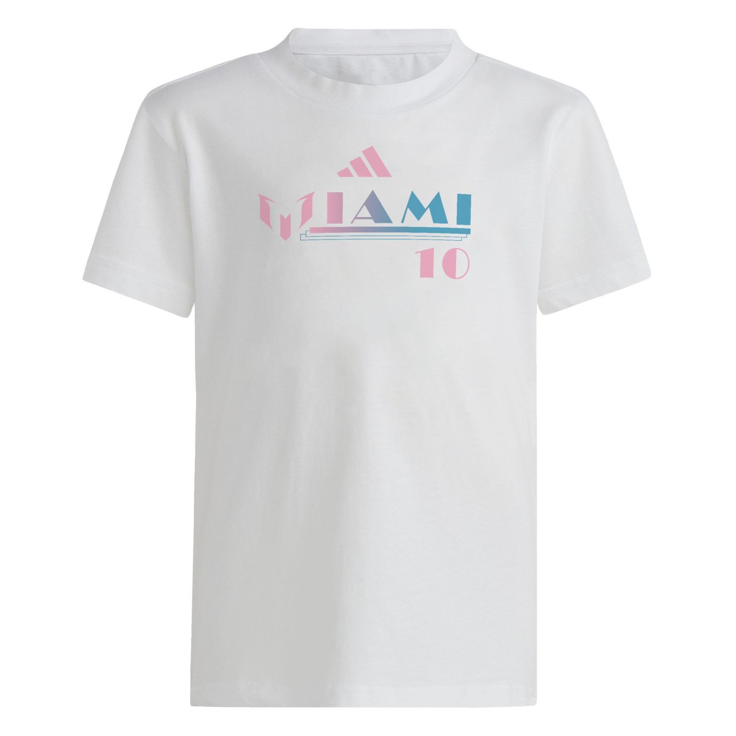 MESSI FRESH SS TEE YOUTH (WHITE/PINK/BLUE)