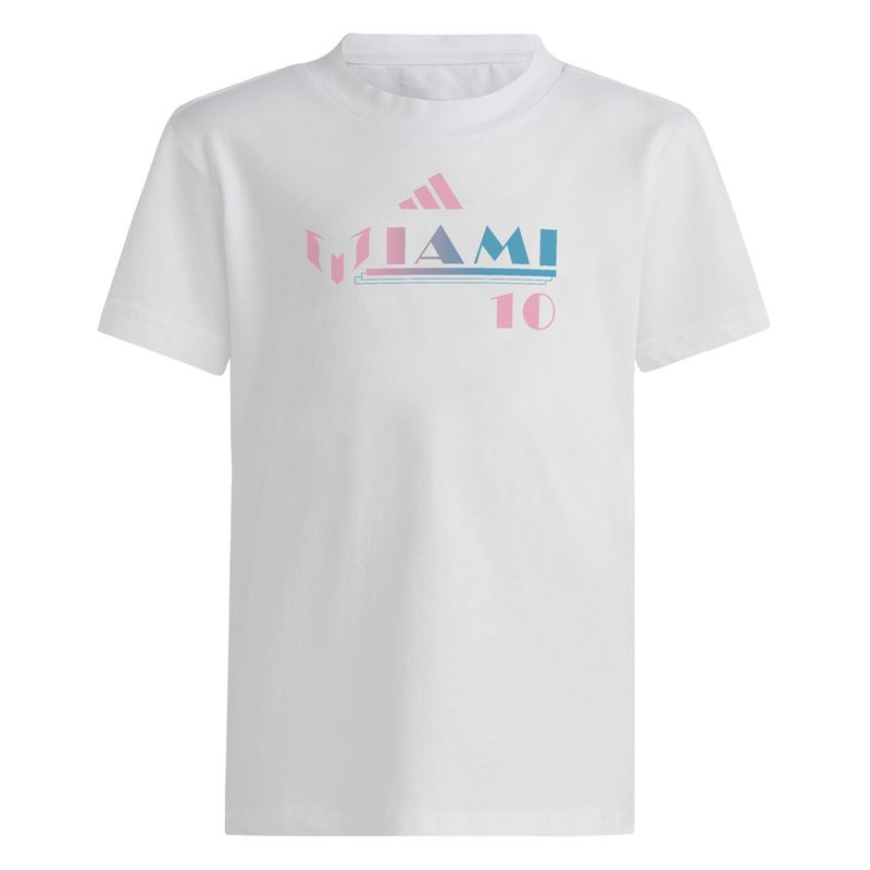 MESSI FRESH SS TEE YOUTH (WHITE/PINK/BLUE)