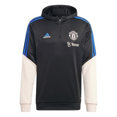 MANCHESTER UNITED 22/23 HOODED TRACK TOP (BLACK/PINK)