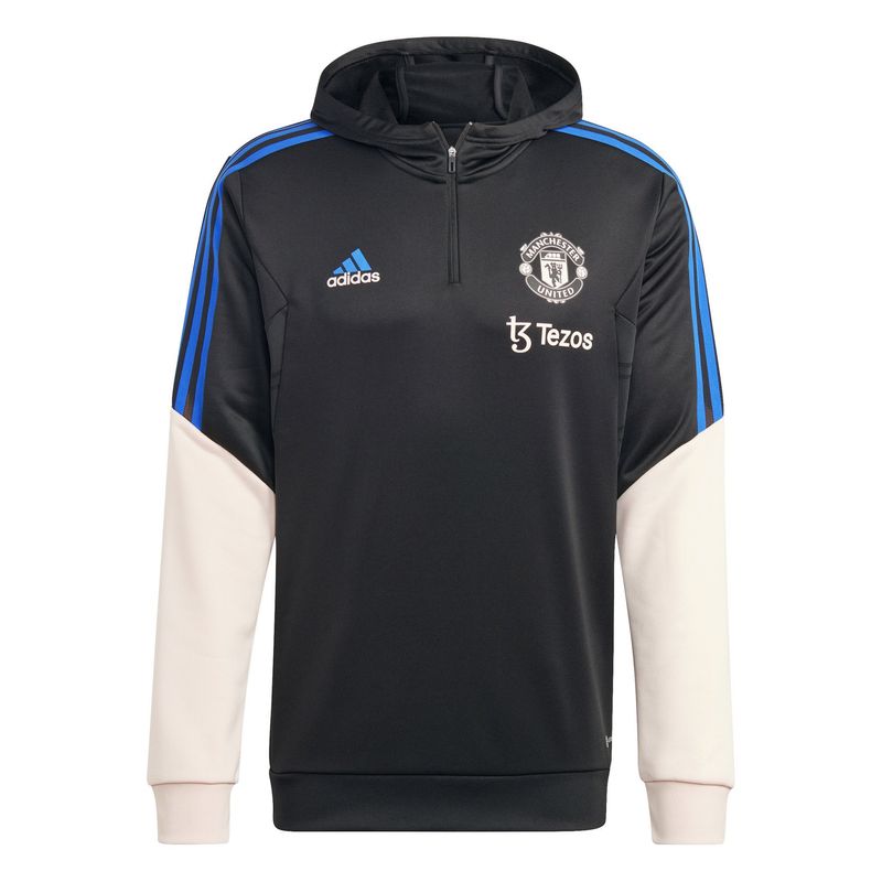 MANCHESTER UNITED 22/23 HOODED TRACK TOP (BLACK/PINK)