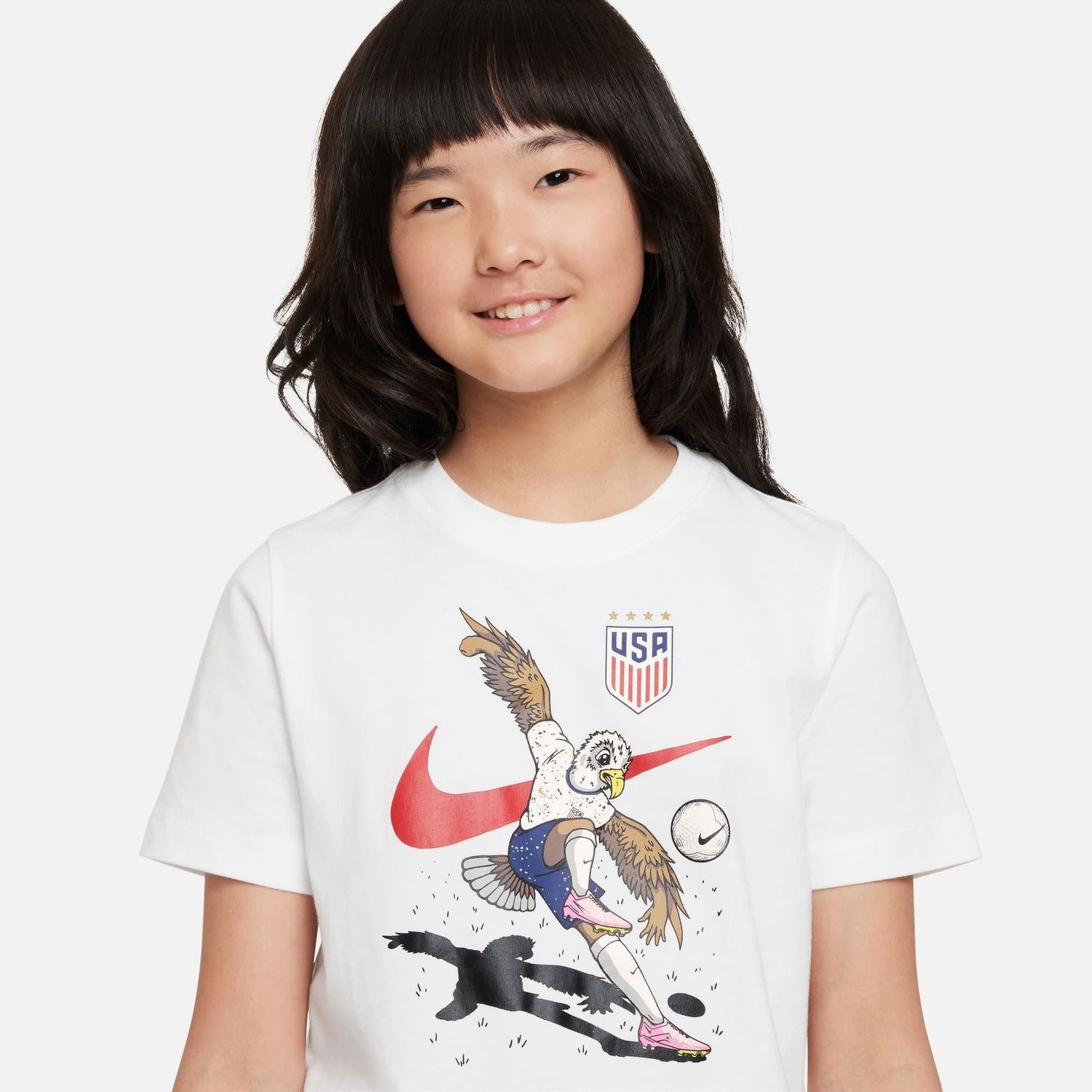 USA 2023 USWNT MASCOT TEE YOUTH (WHITE)