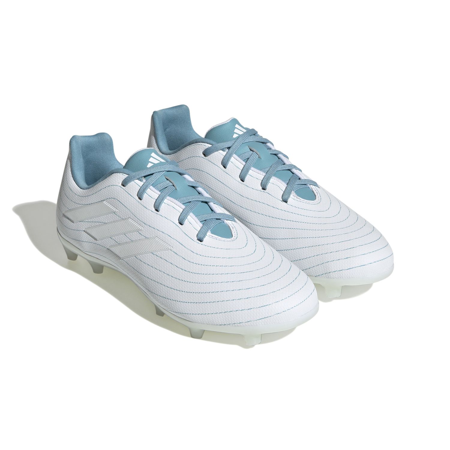 COPA PURE.3 FG JR (WHITE/AQUA)