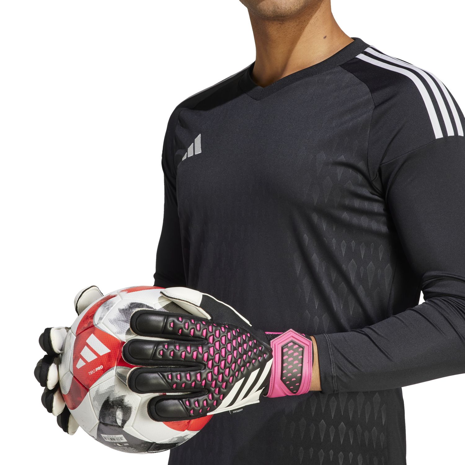 PREDATOR MATCH FINGERSAVE GLOVES (BLACK/PINK)