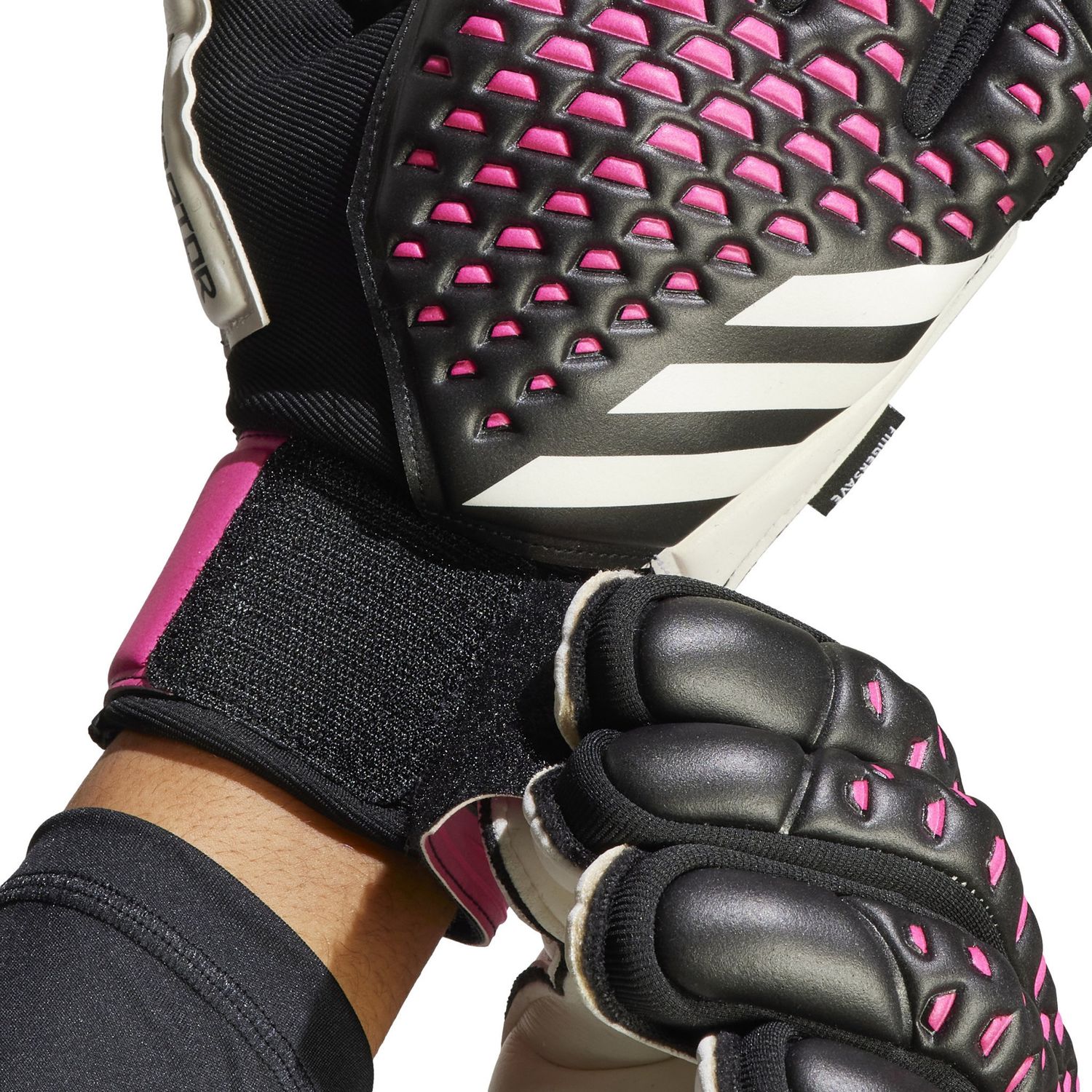 PREDATOR MATCH FINGERSAVE GLOVES (BLACK/PINK)