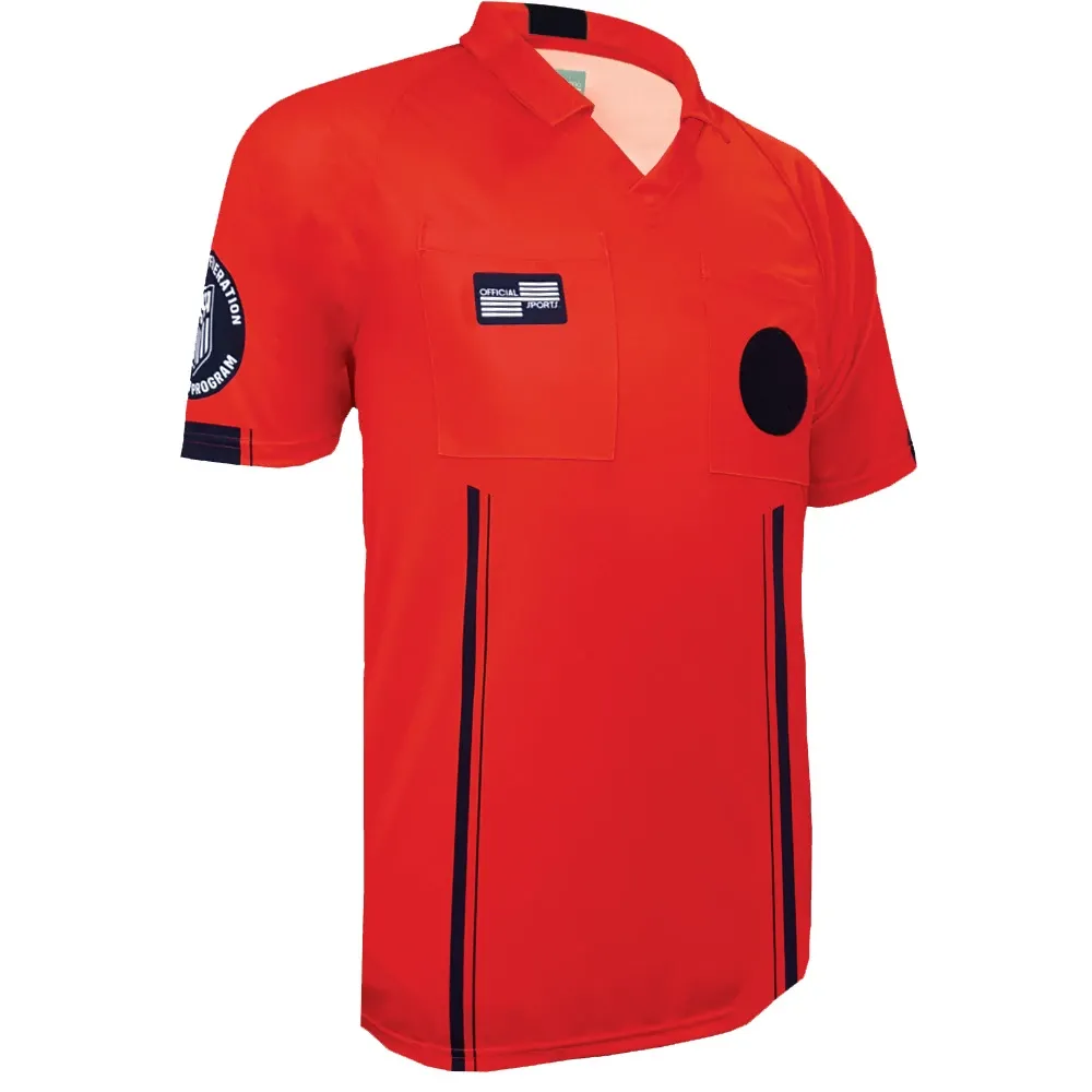 USSF ECONOMY SS REFEREE JERSEY (RED)