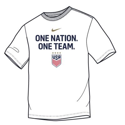 USA 2023 USWNT CORE SS TEE YOUTH (WHITE)