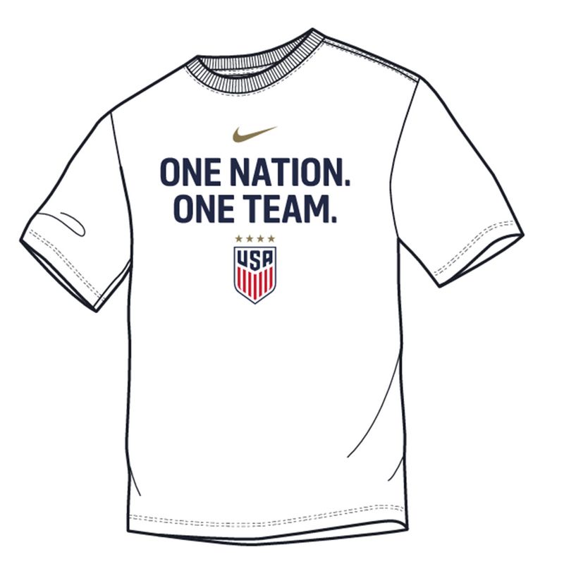 USA 2023 USWNT CORE SS TEE YOUTH (WHITE)